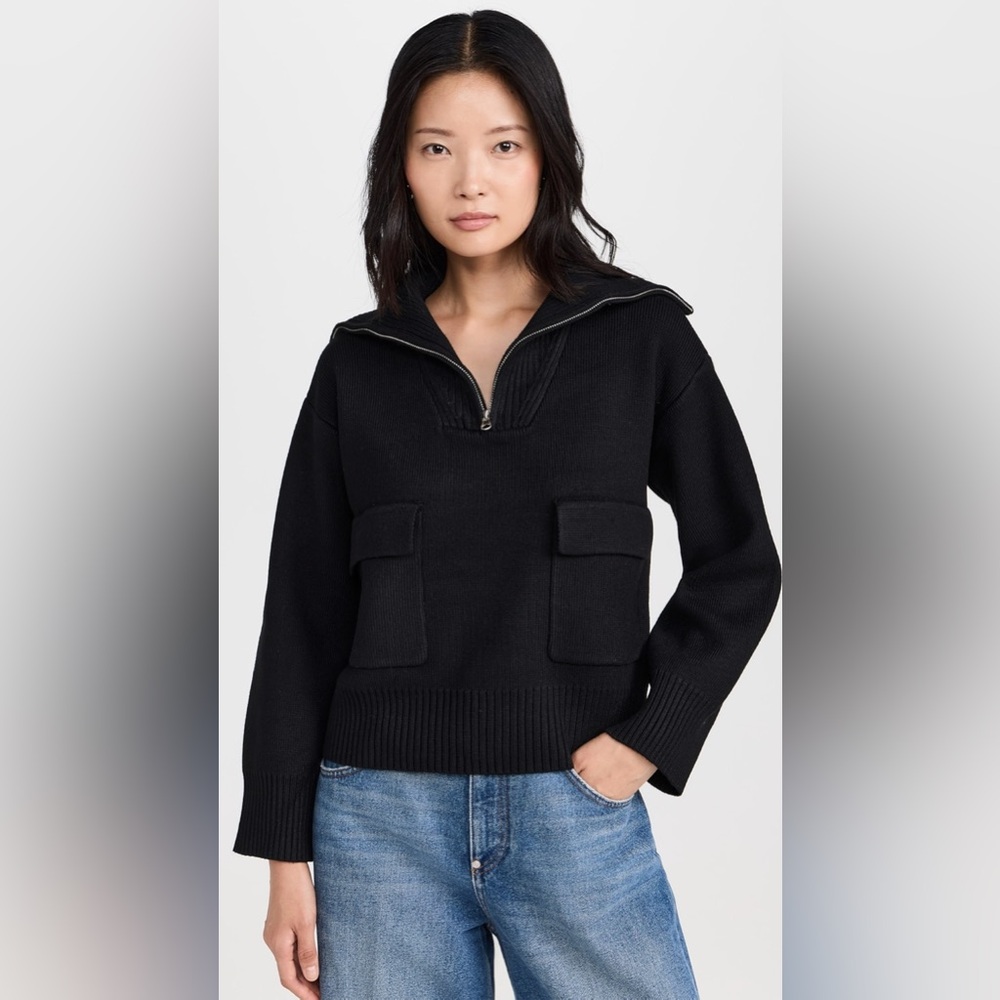 Anthropologie Black V-Neck Sweater